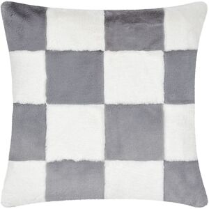 Heya Home Cozee Check Faux Fur Polyester Filled Cushion in Blue Size: 50 cm x 50 cm Blue 50 cm x 50 cm Heya Home Cozee Check Faux Fur Polyester Filled Cushion in Blue Size: 50 cm x 50 cm Blue 50 cm x 50 cm