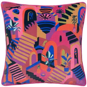 Furn . Eivissa Embroidered Velvet Polyester Filled Cushion Size: 43 cm x 43 cm Multicolor 43 cm x 43 cm Furn . Eivissa Embroidered Velvet Polyester Filled Cushion Size: 43 cm x 43 cm Multicolor 43 cm x 43 cm