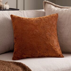 Furn Picking Patch Embroidered Velvet Cushion in Orange Size: 45 cm x 45 cm Orange 45 cm x 45 cm Furn Picking Patch Embroidered Velvet Cushion in Orange Size: 45 cm x 45 cm Orange 45 cm x 45 cm