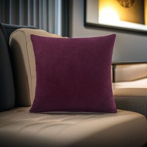 Luxury Living Velvet Chenille Cushion in Aubergine Size: 55 cm x 55 cm Aubergine 55 cm x 55 cm Luxury Living Velvet Chenille Cushion in Aubergine Size: 55 cm x 55 cm Aubergine 55 cm x 55 cm