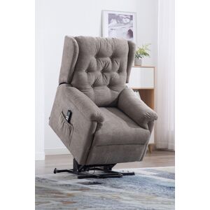 More4Homes Barnsley Fabric Electric Dual Motor Rise Recliner Mobility Armchair in Brown Brown More4Homes Barnsley Fabric Electric Dual Motor Rise Recliner Mobility Armchair in Brown Brown