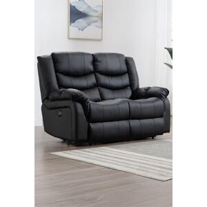 More4Homes Seattle 2 Seater Electric High Back Bonded Leather Recliner Sofa in Black Black More4Homes Seattle 2 Seater Electric High Back Bonded Leather Recliner Sofa in Black Black