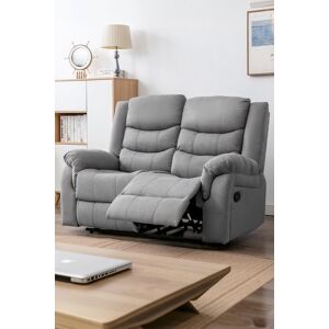 More4Homes Seattle Manual Fabric Recliner 2 Seater Sofa in Grey Grey More4Homes Seattle Manual Fabric Recliner 2 Seater Sofa in Grey Grey