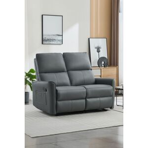 More4Homes Madrid 2 Seater Manual Air Leather Recliner Sofa in Grey Grey More4Homes Madrid 2 Seater Manual Air Leather Recliner Sofa in Grey Grey