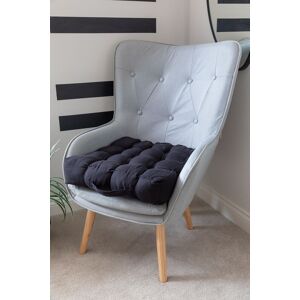 Snug City Quilted Button Seat Pad Cushion Booster 100% Cotton Cover 45cm Square in Black Size: 45 cm x 45 cm Black 45 cm x 45 cm Snug City Quilted Button Seat Pad Cushion Booster 100% Cotton Cover 45cm Square in Black Size: 45 cm x 45 cm Black 45 cm x 45 cm