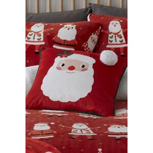 Bedlam 'Jolly Santa' Plush Fleece Filled Cushion in Red Size: 43 cm x 43 cm Red 43 cm x 43 cm Bedlam 'Jolly Santa' Plush Fleece Filled Cushion in Red Size: 43 cm x 43 cm Red 43 cm x 43 cm