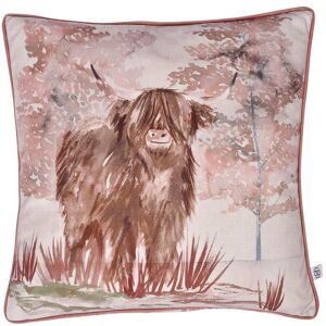 Dreams & Drapes 'Hanson Highland Cow' Luxe Velvet Filled Cushion in Terracotta Size: 43 cm x 43 cm Terracotta 43 cm x 43 cm Dreams & Drapes 'Hanson Highland Cow' Luxe Velvet Filled Cushion in Terracotta Size: 43 cm x 43 cm Terracotta 43 cm x 43 cm