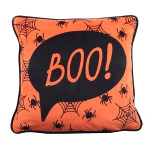 Bedlam 'Boo' Luxe Velvet Halloween Filled Cushion in Orange Size: 43 cm x 43 cm Orange 43 cm x 43 cm Bedlam 'Boo' Luxe Velvet Halloween Filled Cushion in Orange Size: 43 cm x 43 cm Orange 43 cm x 43 cm