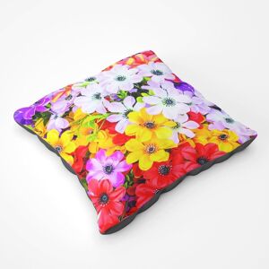 Warren Reed - Designer Spring Flowers Floor Cushion in Yellow Size: Large Yellow Large Warren Reed - Designer Spring Flowers Floor Cushion in Yellow Size: Large Yellow Large