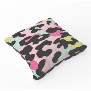 Warren Reed - Designer Colourful Leopard Print Floor Cushion in Pink Size: Large Pink Large Warren Reed - Designer Colourful Leopard Print Floor Cushion in Pink Size: Large Pink Large