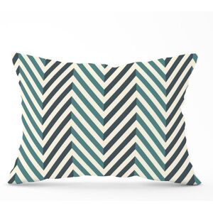 Warren Reed - Designer Geometric Herringbone Chevron Blues Cushions in Green Size: 45 cm x 45 cm Green 45 cm x 45 cm Warren Reed - Designer Geometric Herringbone Chevron Blues Cushions in Green Size: 45 cm x 45 cm Green 45 cm x 45 cm