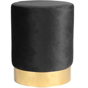 Harbour Housewares Velvet Round Pouffe Footrest Ottoman Stool - 29 x 36cm in Black Size: 29 x 36 cm Black 29 x 36 cm Harbour Housewares Velvet Round Pouffe Footrest Ottoman Stool - 29 x 36cm in Black Size: 29 x 36 cm Black 29 x 36 cm