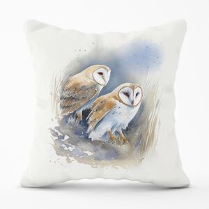 Warren Reed - Designer Barn Ano Owls Watercolour Outdoor Cushion in Brown Size: 45 cm x 45 cm Brown 45 cm x 45 cm Warren Reed - Designer Barn Ano Owls Watercolour Outdoor Cushion in Brown Size: 45 cm x 45 cm Brown 45 cm x 45 cm