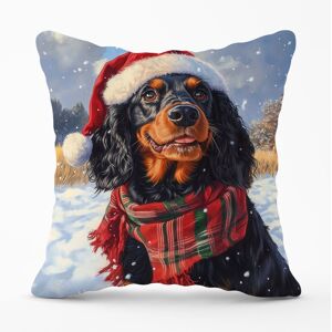 Warren Reed - Designer Snowy Christmas Gordon Setter Cushion in Brown Size: 45 cm x 45 cm Brown 45 cm x 45 cm Warren Reed - Designer Snowy Christmas Gordon Setter Cushion in Brown Size: 45 cm x 45 cm Brown 45 cm x 45 cm