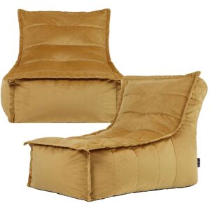 icon Dolce Large Beanbag Lounger, Velvet (2-Pack) in Yellow Yellow icon Dolce Large Beanbag Lounger, Velvet (2-Pack) in Yellow Yellow