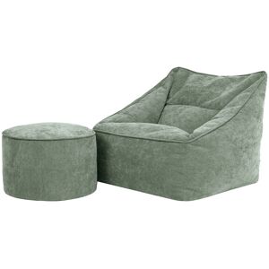 icon Natalia Chenille Adults Bean Bag Armchair & Pouffe, Ready Filled Large Beanbag & Footstool Grey in Green Size: XL Green XL icon Natalia Chenille Adults Bean Bag Armchair & Pouffe, Ready Filled Large Beanbag & Footstool Grey in Green Size: XL Green XL