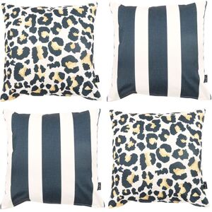 icon Indoor & Outdoor Waterproof Cushion Kyoto Fabric 2x Black Stripe & 2x Sunset Size: 43 cm x 43 cm Black 43 cm x 43 cm icon Indoor & Outdoor Waterproof Cushion Kyoto Fabric 2x Black Stripe & 2x Sunset Size: 43 cm x 43 cm Black 43 cm x 43 cm