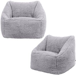 icon Kids Teddy Bean Bag Armchair Kids Bean Bags Set of 2 in Grey Grey icon Kids Teddy Bean Bag Armchair Kids Bean Bags Set of 2 in Grey Grey