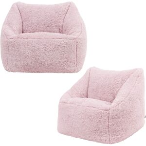 icon Kids Teddy Bean Bag Armchair Kids Bean Bags Set of 2 in Pink Pink icon Kids Teddy Bean Bag Armchair Kids Bean Bags Set of 2 in Pink Pink