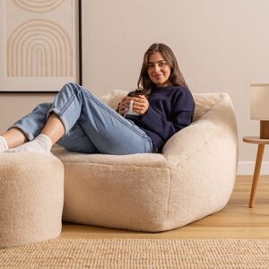 icon Natalia Armchair & Round Footstool, Rabbit Faux Fur Light Grey in Natural Size: Medium Natural Medium icon Natalia Armchair & Round Footstool, Rabbit Faux Fur Light Grey in Natural Size: Medium Natural Medium