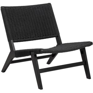 Furniture To Go Burley Lounge Chair in Beige Fabric & Oak in Black Size: A Black A Furniture To Go Burley Lounge Chair in Beige Fabric & Oak in Black Size: A Black A