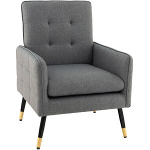 Costway Upholstered Sofa Chair Modern Accent Armchair Leisure Lounge Chair in Grey Grey Costway Upholstered Sofa Chair Modern Accent Armchair Leisure Lounge Chair in Grey Grey