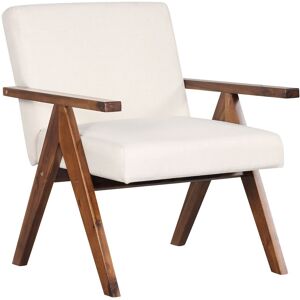 Costway Modern Accent Chair Linen Fabric Armchair w/ Padded Cushion in Beige Beige Costway Modern Accent Chair Linen Fabric Armchair w/ Padded Cushion in Beige Beige