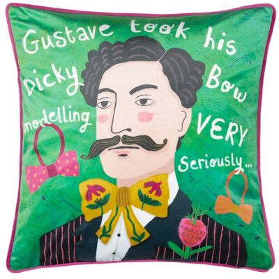 Kate Merritt Gustave Piped Velvet Multi Cushion - 43cm x 43cm - Unisex Kate Merritt Gustave Piped Velvet Multi Cushion - 43cm x 43cm - Unisex