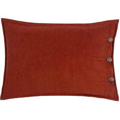 Furn . Effron Washed Velvet Polyester Filled Cushion in Red Red Furn . Effron Washed Velvet Polyester Filled Cushion in Red Red