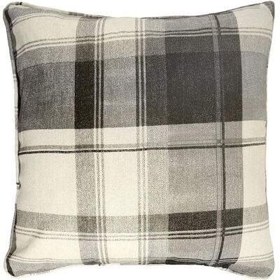 Fusion - Balmoral Tartan - 100% Cotton - Dark Grey - Cushion Fusion - Balmoral Tartan - 100% Cotton - Dark Grey - Cushion