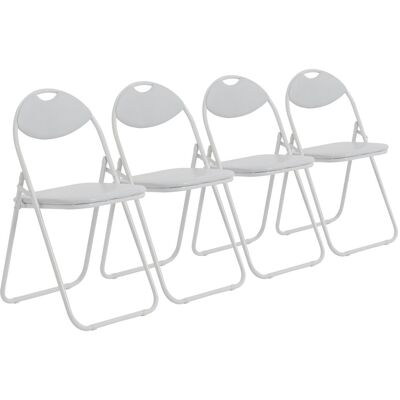 Harbour Housewares - Office Chair - White - Metal Frame Harbour Housewares - Office Chair - White - Metal Frame