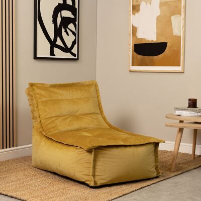 Icon Velvet Lounge Chair - 96x75x75cm Sitzsack in Gelb Icon Velvet Lounge Chair - 96x75x75cm Sitzsack in Gelb