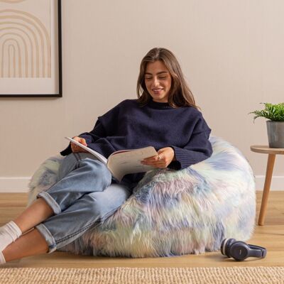 Luxe Unicorn Faux Fur Bean Bag - Bean Bag Luxe Unicorn Faux Fur Bean Bag - Bean Bag