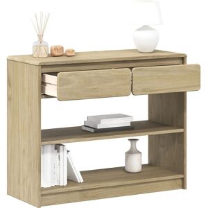 Berkfield Home Console Table SAUDA Oak 89.5x36.5x73 cm Solid Wood Pine in Brown Brown 89.5x36.5x73 cm Berkfield Home Console Table SAUDA Oak 89.5x36.5x73 cm Solid Wood Pine in Brown Brown 89.5x36.5x73 cm