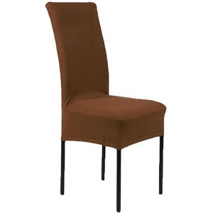 Neel Blue Short Spandex Chair Cover, Stretchy Dining Chair Slipcover in Brown Brown Neel Blue Short Spandex Chair Cover, Stretchy Dining Chair Slipcover in Brown Brown