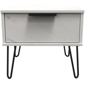 Ready Assembled 2 U Fuji 1 Drawer Wide Side Table (Ready Assembled) in Off-White Off-White Ready Assembled 2 U Fuji 1 Drawer Wide Side Table (Ready Assembled) in Off-White Off-White