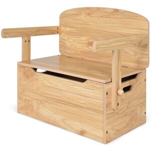 Costway 3-in-1 Kids Table & Chair Set Children Activity Bench Wooden Toy Storage Box in Natural Natural Costway 3-in-1 Kids Table & Chair Set Children Activity Bench Wooden Toy Storage Box in Natural Natural