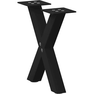 Berkfield Home Coffee Table Legs X-Shaped 2 pcs Black 40x(30-31) cm Steel Black Berkfield Home Coffee Table Legs X-Shaped 2 pcs Black 40x(30-31) cm Steel Black