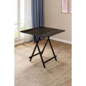 Living and Home 80x80cm Folding Wooden Dining Table Outdoor Portable Camping Table in Black Size: 80x80 cm Black 80x80 cm Living and Home 80x80cm Folding Wooden Dining Table Outdoor Portable Camping Table in Black Size: 80x80 cm Black 80x80 cm