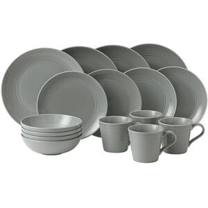 Royal Doulton Gordon Ramsay Maze Dark Grey 16 Piece Dinnerware Set Grey Royal Doulton Gordon Ramsay Maze Dark Grey 16 Piece Dinnerware Set Grey