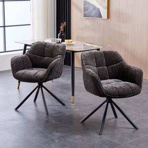 FURNITURE ONE Padded Dining Chair, Task Chair 180 Degrees Auto Rotate with Metal Frame in Grey Size: 1 Pack Grey 1 Pack FURNITURE ONE Padded Dining Chair, Task Chair 180 Degrees Auto Rotate with Metal Frame in Grey Size: 1 Pack Grey 1 Pack