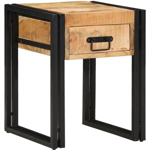 Berkfield Home Side Table 40x40x50 cm Solid Rough Wood Mango in Brown Size: 40 x 40 x 50 cm Brown 40 x 40 x 50 cm Berkfield Home Side Table 40x40x50 cm Solid Rough Wood Mango in Brown Size: 40 x 40 x 50 cm Brown 40 x 40 x 50 cm