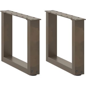 Berkfield Home Coffee Table Legs U-Shaped 2 pcs Natural Steel 40x(30-31) cm Steel in Brown Brown Berkfield Home Coffee Table Legs U-Shaped 2 pcs Natural Steel 40x(30-31) cm Steel in Brown Brown