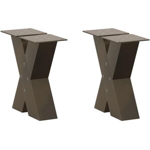 Berkfield Home Coffee Table Legs X-Shaped 2 pcs Natural Steel 40x(30-31) cm Steel in Brown Brown Berkfield Home Coffee Table Legs X-Shaped 2 pcs Natural Steel 40x(30-31) cm Steel in Brown Brown