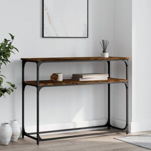 Berkfield Home Console Table Smoked Oak 100x35.5x75 cm Engineered Wood in Brown Brown 100x35.5x75 cm Berkfield Home Console Table Smoked Oak 100x35.5x75 cm Engineered Wood in Brown Brown 100x35.5x75 cm
