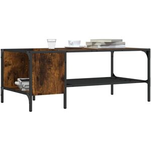 Berkfield Home Coffee Table with Rack Smoked Oak 100x51x40 cm Engineered Wood in Brown Size: 100 x 51 x 40 cm Brown 100 x 51 x 40 cm Berkfield Home Coffee Table with Rack Smoked Oak 100x51x40 cm Engineered Wood in Brown Size: 100 x 51 x 40 cm Brown 100 x 51 x 40 cm