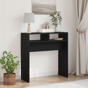 Berkfield Home Black Oak Console Table - 78x30x80 cm - Made from Engineered Wood Size: 78 x 30 x 80 cm Black 78 x 30 x 80 cm Berkfield Home Black Oak Console Table - 78x30x80 cm - Made from Engineered Wood Size: 78 x 30 x 80 cm Black 78 x 30 x 80 cm