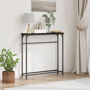 Berkfield Home Console Table Black oak Metal frame, MDF top Compact Durable Black Berkfield Home Console Table Black oak Metal frame, MDF top Compact Durable Black
