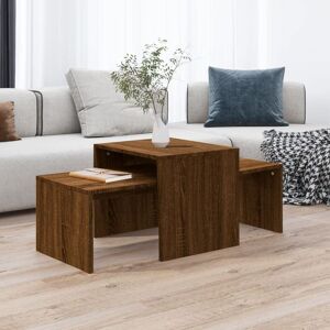 Berkfield Home Coffee Table Set Brown Oak 100x48x40 cm Engineered Wood Size: 100 x 48 x 40 cm Brown 100 x 48 x 40 cm Berkfield Home Coffee Table Set Brown Oak 100x48x40 cm Engineered Wood Size: 100 x 48 x 40 cm Brown 100 x 48 x 40 cm