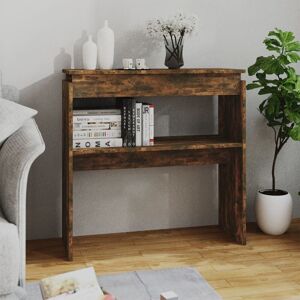 Berkfield Home Console Table Smoked Oak 80x30x80 cm Engineered Wood in Brown Size: 80 x 30 x 80 cm Brown 80 x 30 x 80 cm Berkfield Home Console Table Smoked Oak 80x30x80 cm Engineered Wood in Brown Size: 80 x 30 x 80 cm Brown 80 x 30 x 80 cm